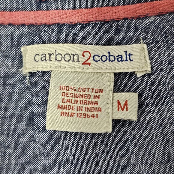 Carbon 2 Cobalt Mens Short Sleeve Button Up Size‎ Medium - Picture 4 of 4